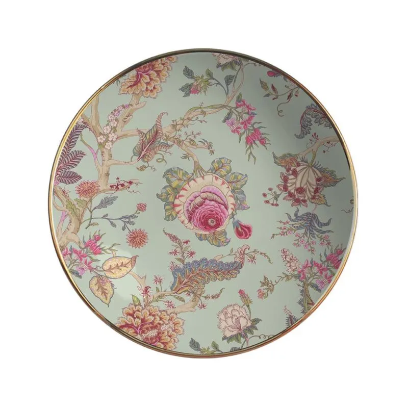 Conjunto Com 6 Pratos Fundo Neomint Flowers 25Cm