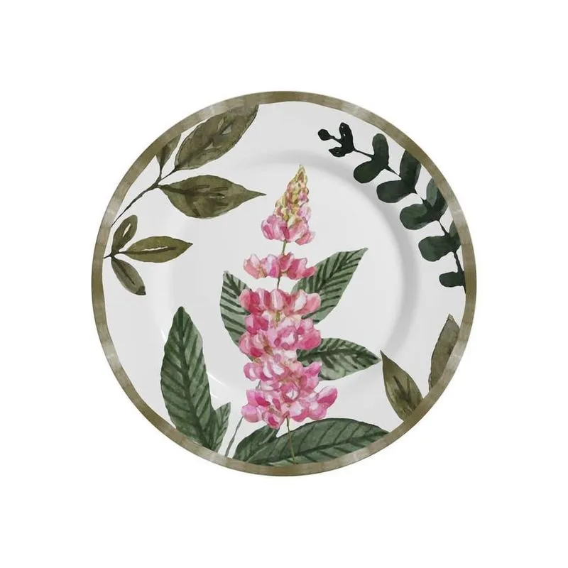 Prato Sobremesa Cerâmica Branca 21cm - Kit 6 - Alleanza