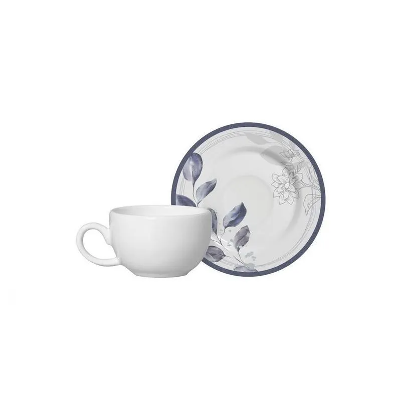Conjunto Com 6 Xícaras De Café Com Pires Bruma 85ml