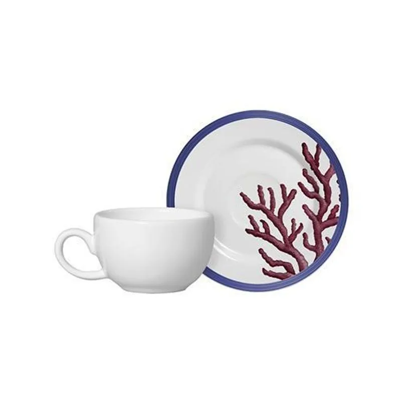 Conjunto Com 6 Xícaras De Café Com Pires Coral Gables 85ml