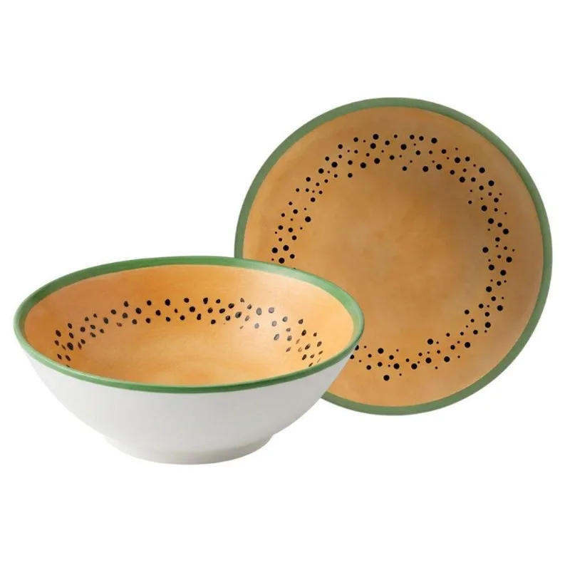 Bowl Tigela Cumbuca De Cerâmica 300ml Mamão Frutas Tropical Alleanza - Alleanza