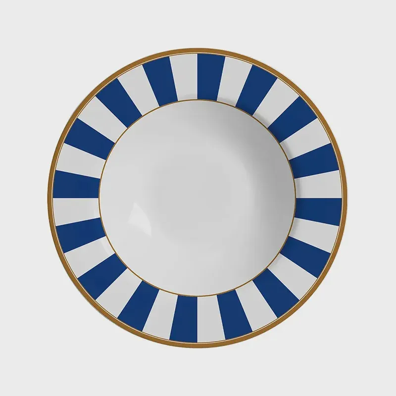 Prato Sousplat Linha Stripe Azul 34cm 1211 - Alleanza