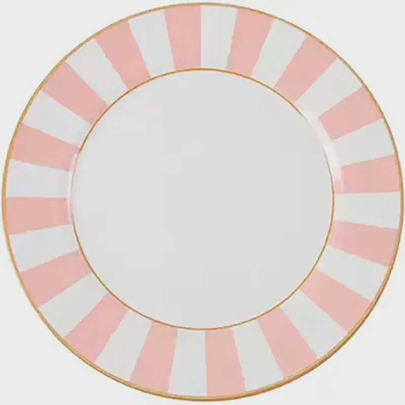 Prato Sousplat Linha Stripe Rosa 34cm 1213 - Alleanza