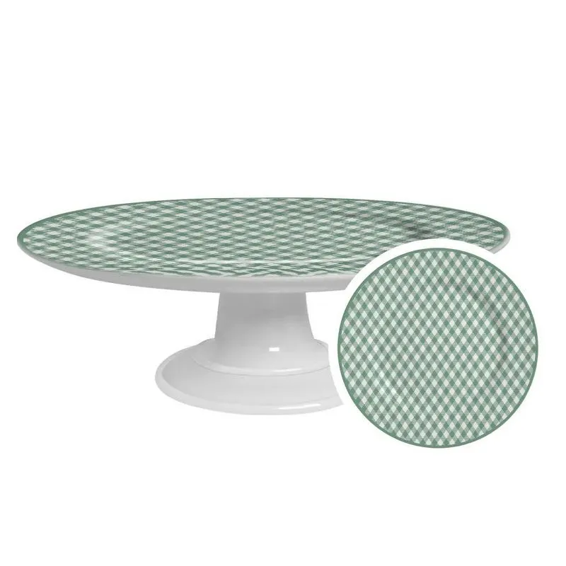 Boleira Grande 34cm Pascoa Bunny Xadrez Verde Alleanza