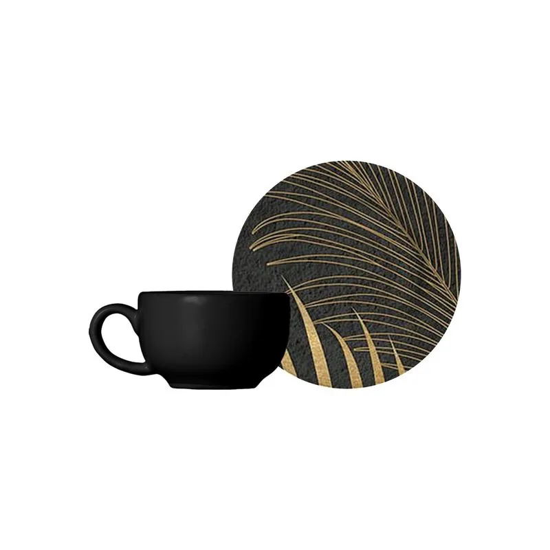 Conjunto Com 6 Xícaras De Café Com Pires Palm Springs 85 Ml