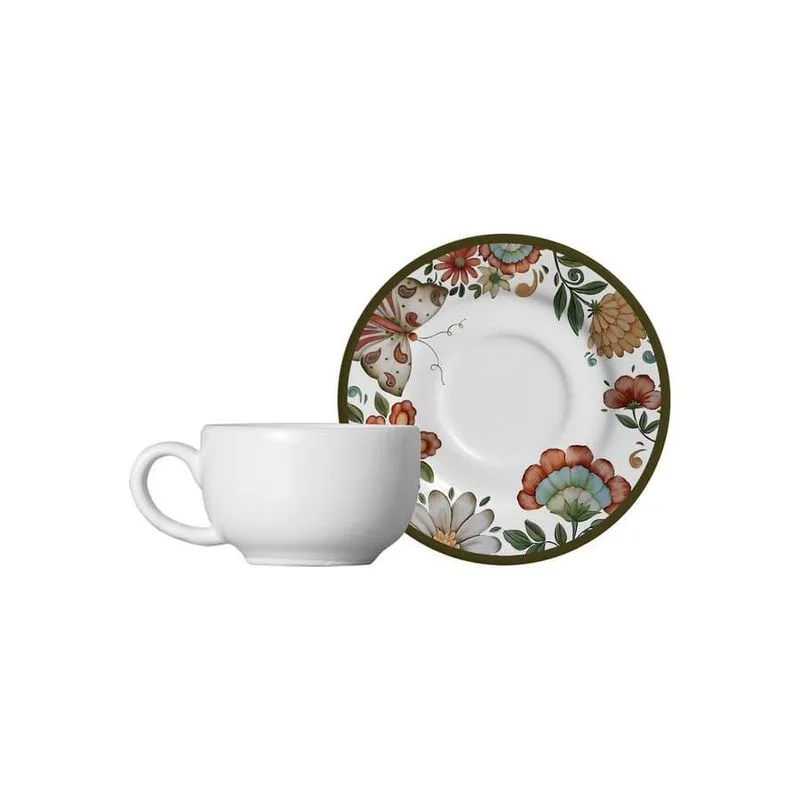 Conjunto 6 Xícaras Café Pires Acetinado Verona 85ml