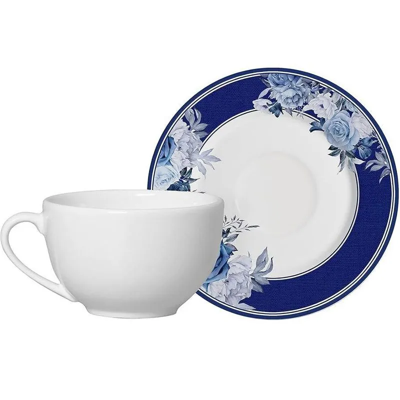 Conjunto Com 6 Xícaras De Café Com Pires Antique 85ml