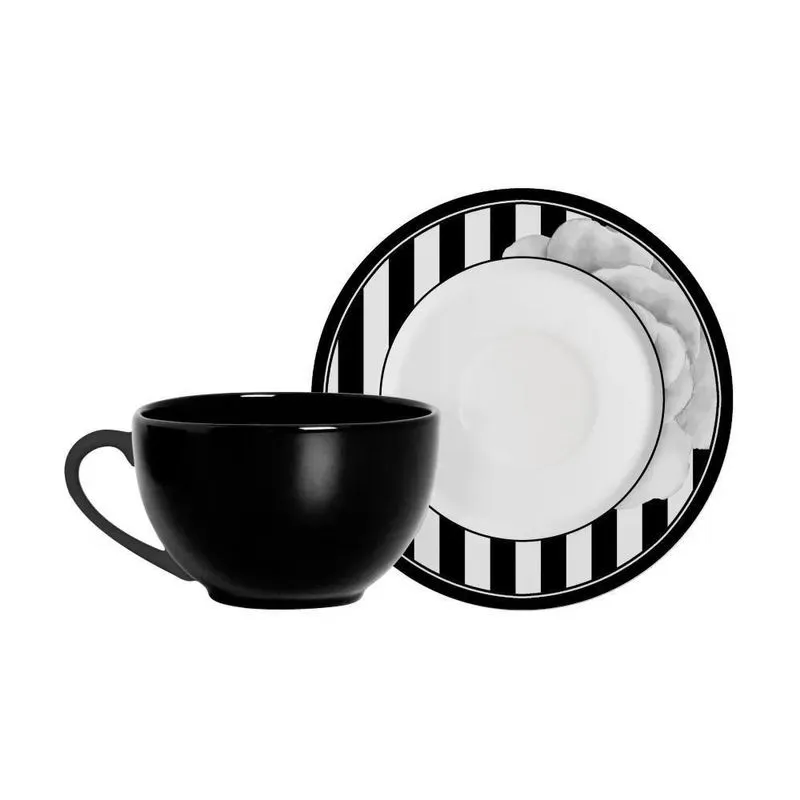 Conjunto Com 6 Xícaras De Chá Com Pires Gallery 250ml