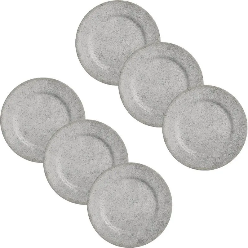 Conjunto 6 Peças Prato De Sobremesa Concrete Alleanza