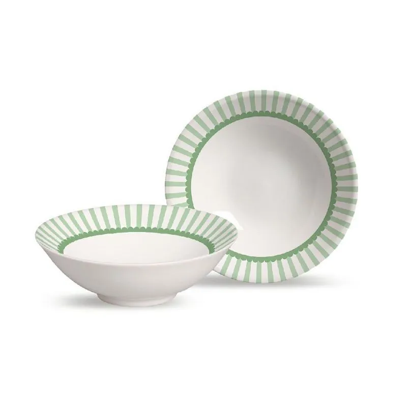 Jogo De Bowls Decorado Páscoa Lacos De Pascoa Verde C/6 Und