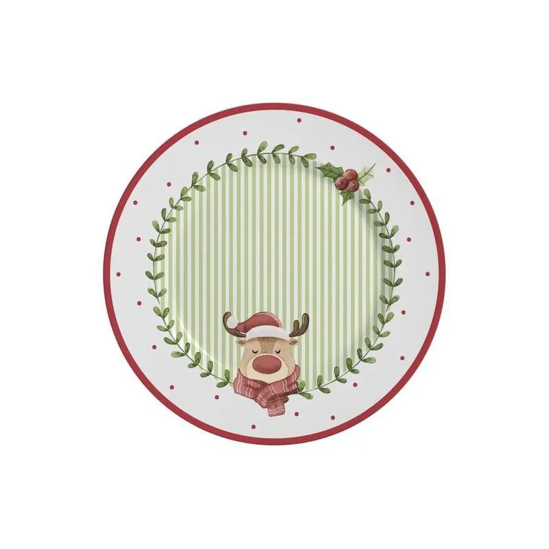Pratos Sobremesa Brancos Alleanza Cerâmica - Jogo 6 - 21cm