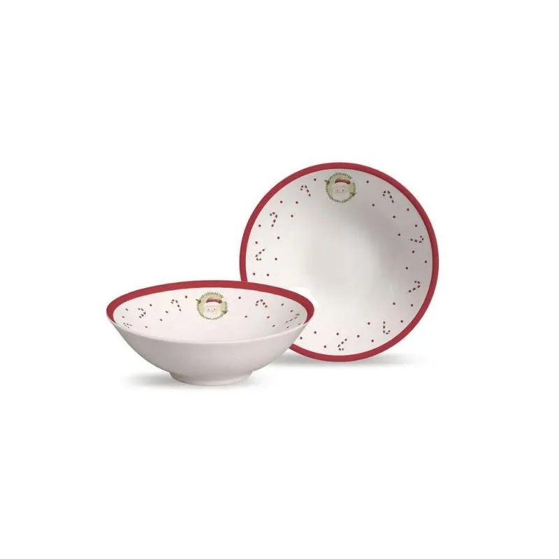 Conjunto 6 bowls decorados Ludic 300ml Natal