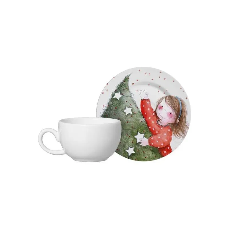 Conjunto 6 Xícaras De Café Pires Sweet Christmas Natal 85Ml