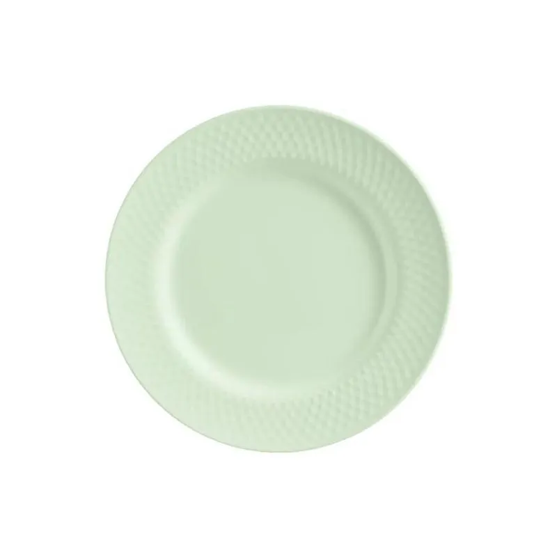 Prato Sobremesa Cerâmica Branca 21cm Alleanza