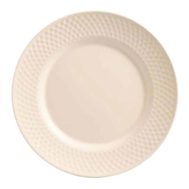Prato Raso Cerâmica Feldspática Branca 29 Cm - 6 Unidades