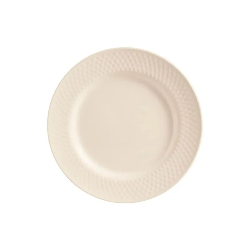 Prato Sobremesa Cerâmica Branca 21cm Alleanza