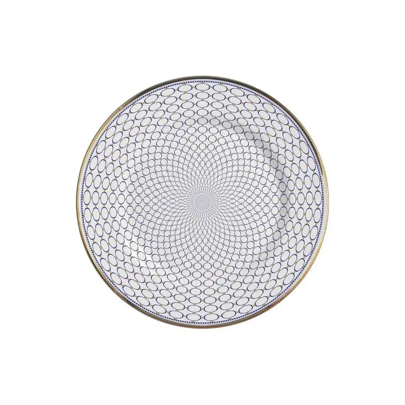 Prato Sobremesa Cerâmica Branco 21cm - 6 Unidades
