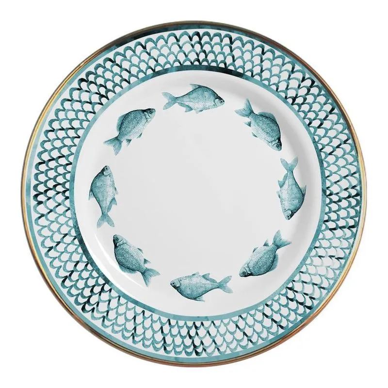Conjunto 6 Pratos Riviera Alleanza 29cm - Cerâmica Premium