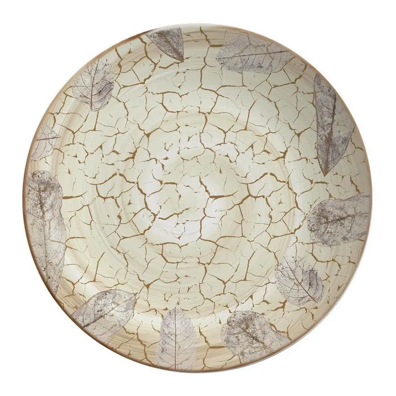 Conjunto 6 Pratos Rasos Acetinado Dry Leaves Alleanza 29cm