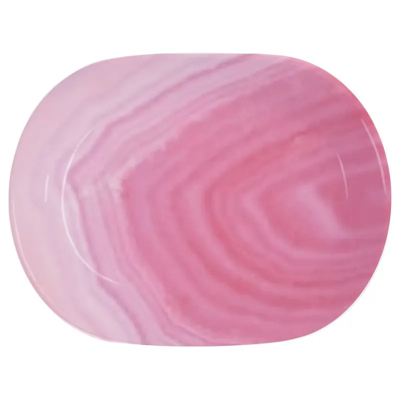 Travessa Ágata Rosa 34 Cm Em Cerâmica Alleanza