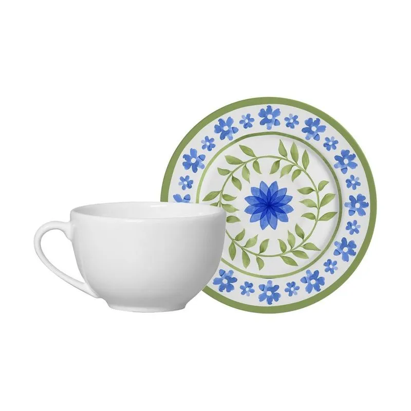 Xícaras De Chá De Cerâmica Branca - 6 Unidades - 250ml