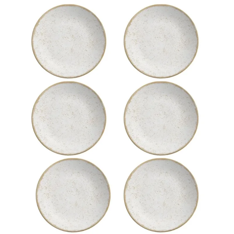 Prato De Sobremesa Coup Organic De Cerâmica 21cm 6 Unidades - Alleanza 7550-203