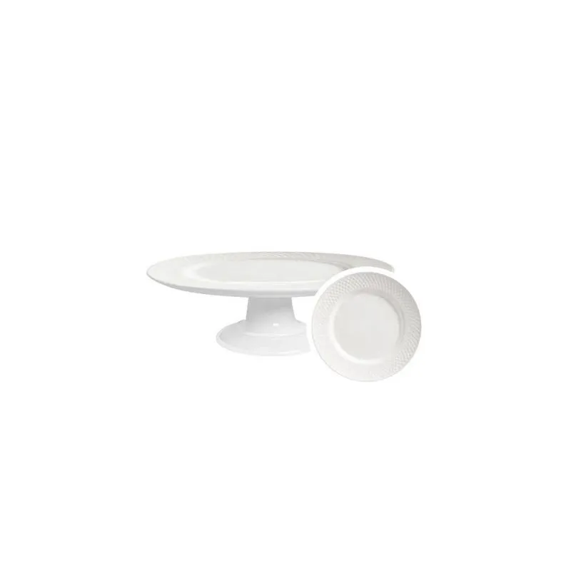 Boleira Split White Média 29cm em Cerâmica Alleanza