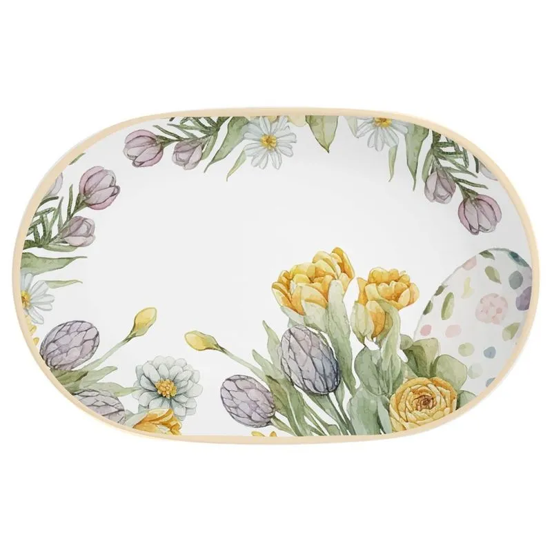 Travessa Easter Colors 34 Cm Em Cerâmica Alleanza