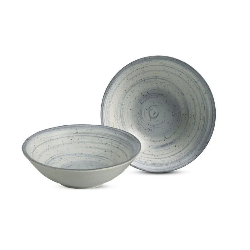 Conjunto 6 Bowls Decorados Kya Gray 300 Ml