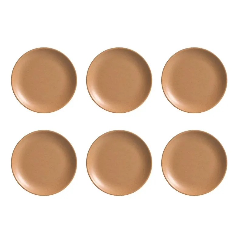 Prato De Sobremesa Coup Organic Terracota De Cerâmica 21cm 6 Unidades - Alleanza 7580-203