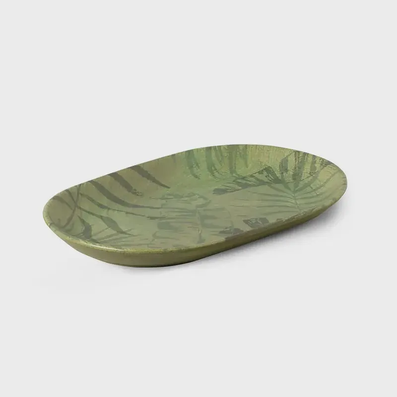 Travessa de Cerâmica Palm Tree Olive 34cm 7579 - Alleanza