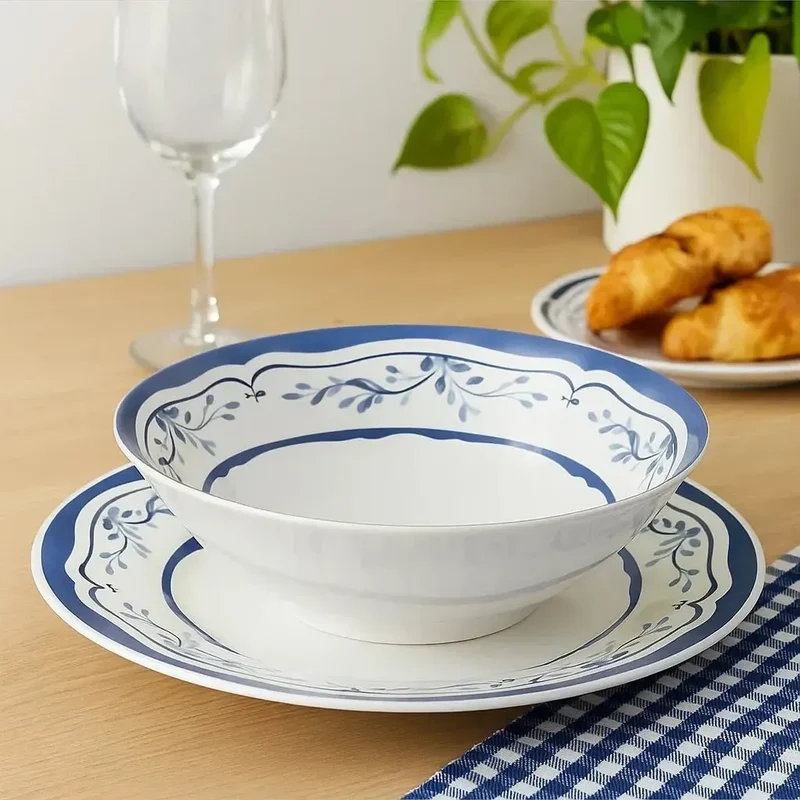 Jogo 6 Bowls Cerâmica Decorado Valência 300ml Alleanza