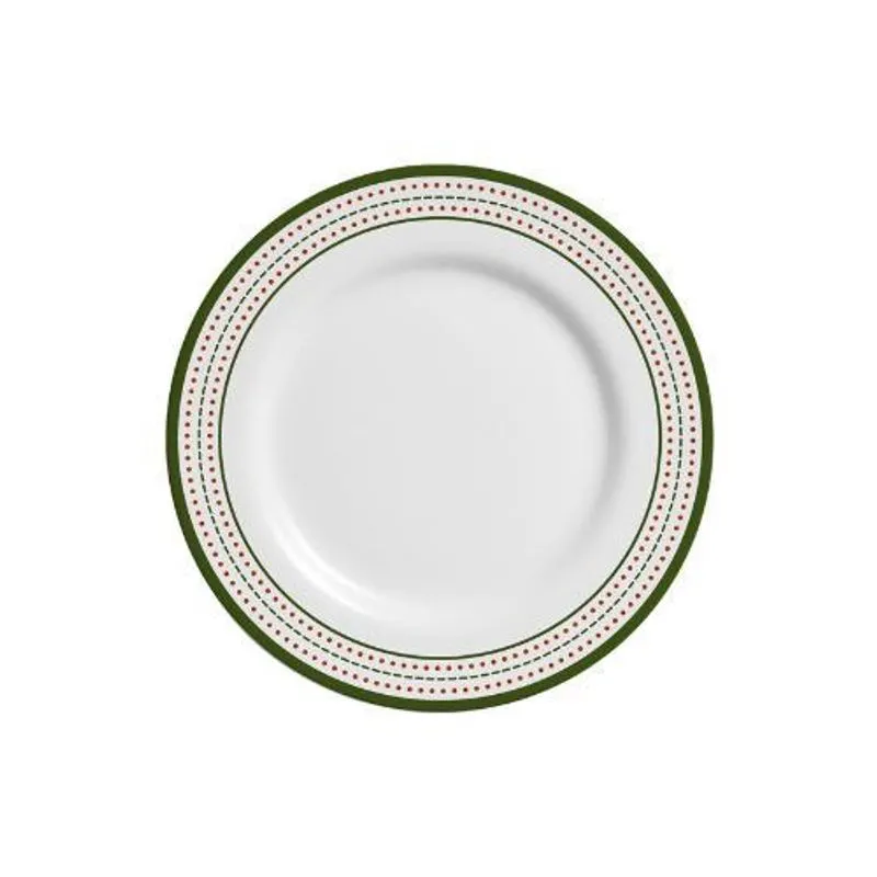 Conjunto Com 6 Pratos De Sobremesa Christmas Dots 21Cm
