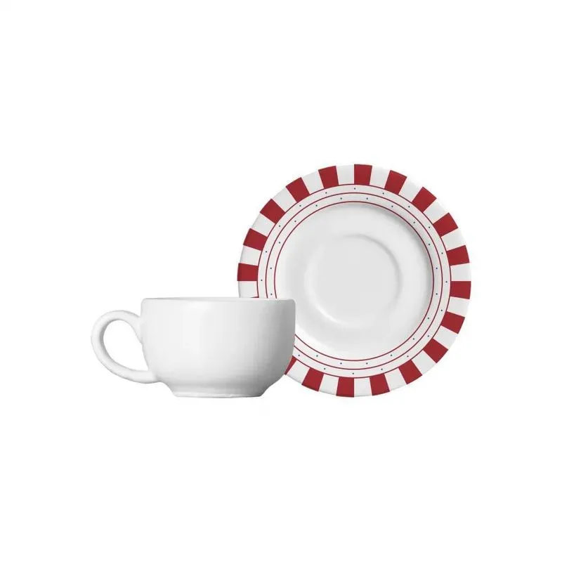 Conjunto 6 Xicaras Café Com Pires Cute Christmas Alleanza