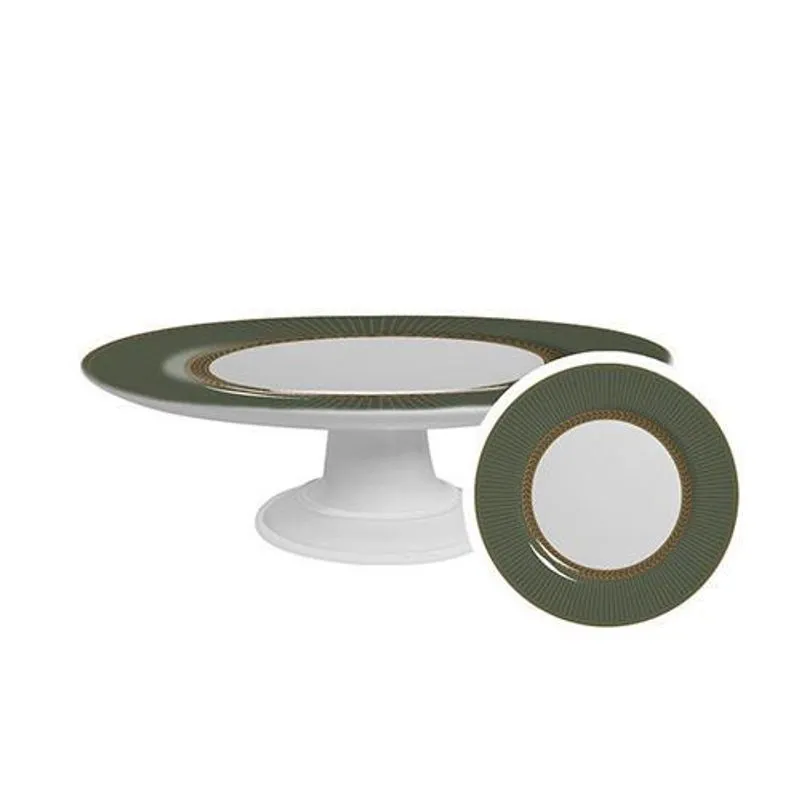 Boleira Média Celebrate Verde 29 Cm Em Cerâmica Alleanza