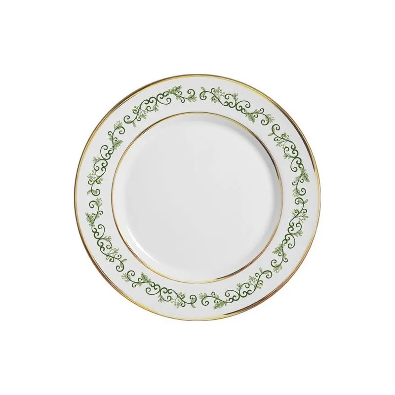 Conjunto 6 Pratos Sobremesa Classic Christmas Filete Ouro