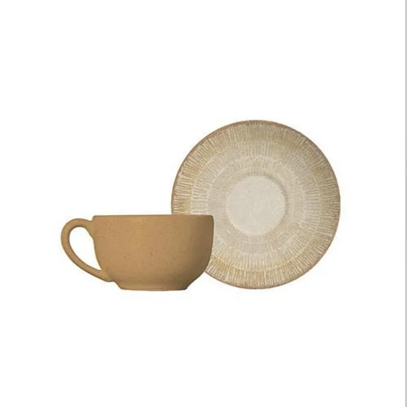 Conjunto 6 Xícaras De Chá Terracota Com Pires Chez 250ml
