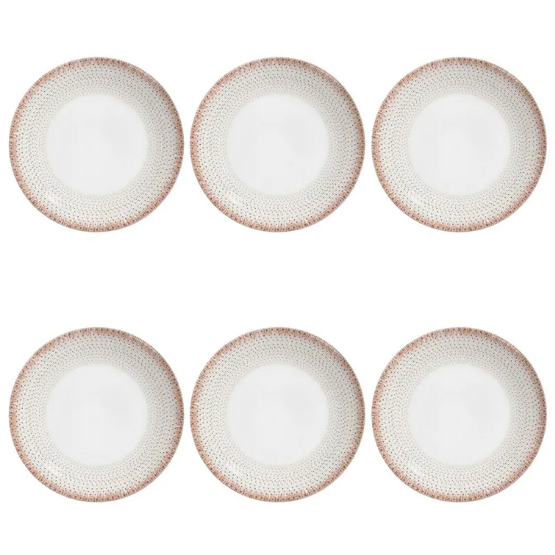 Prato De Sobremesa Coup Sintonia De Cerâmica 21cm 6 Unidades - Alleanza 7604-203