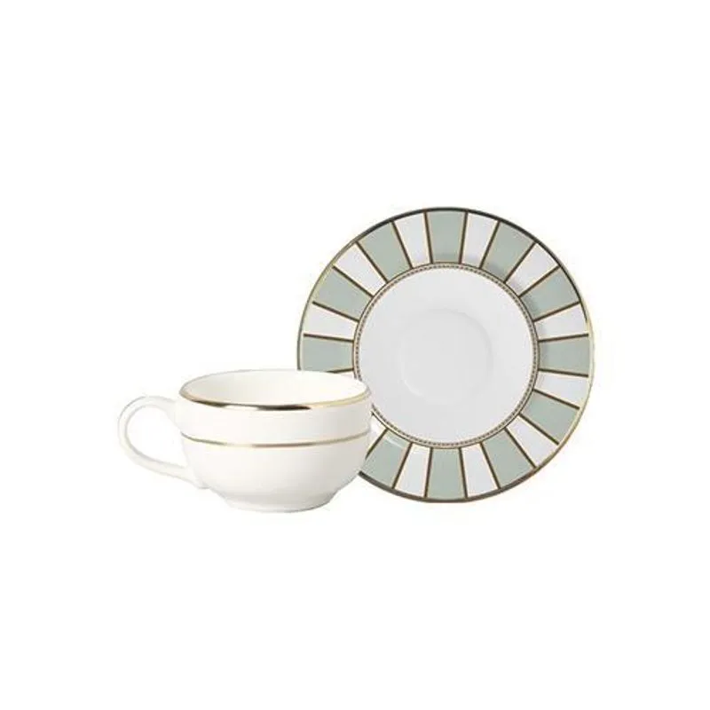 Conjunto 6 Xícaras De Café Pires Venetian Filete Ouro 85ml