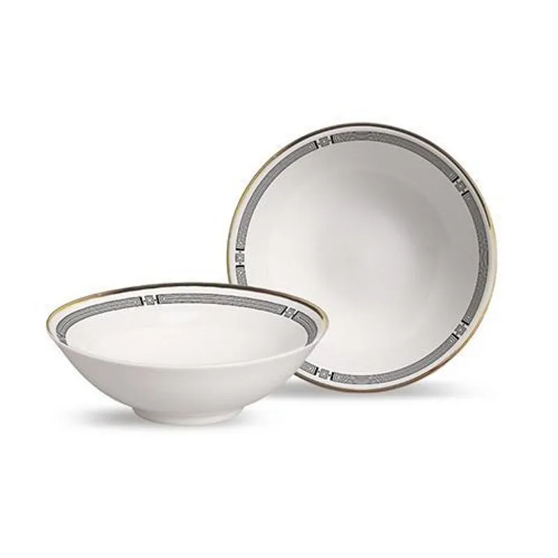 Conjunto 6 Bowls Decorados Innocence Filete Ouro 300ml