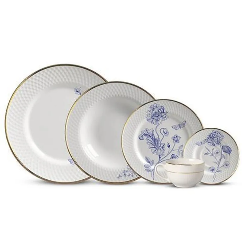 Aparelho De Jantar 20 Pçs Adelaide Filete Ouro
