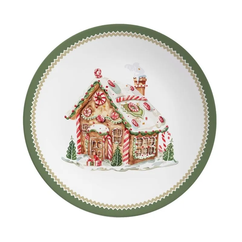 Conjunto de Pratos de Sobremesa 06 Peças Natal Aconchego Alleanza
