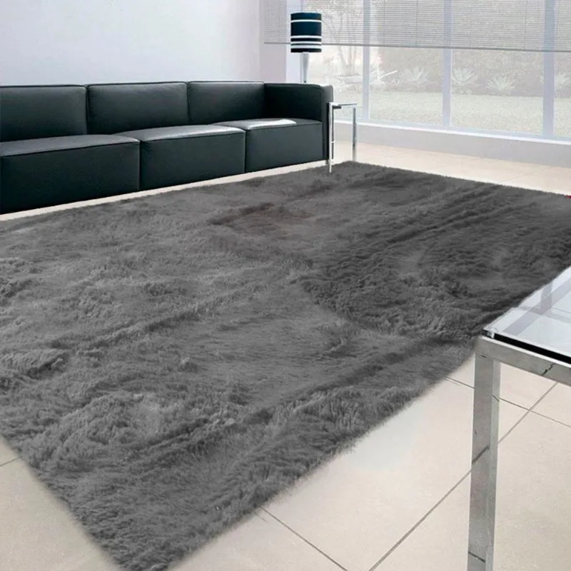 Tapete Felpudo Apolo Soft Casa Dona Cinza 150x200cm