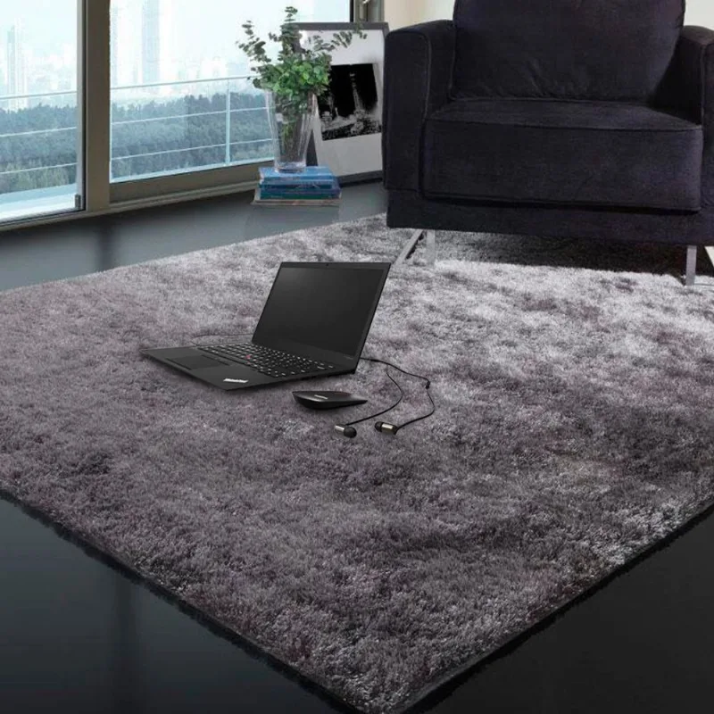 Tapete Social Felpudo Macio Casa Dona 150cmx200cm Cinza