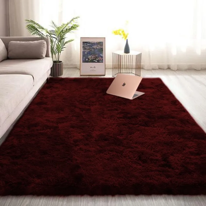 Tapete Para Sala E Quarto Felpudo Cronos Casa Dona 100x140 Cm Vermelho