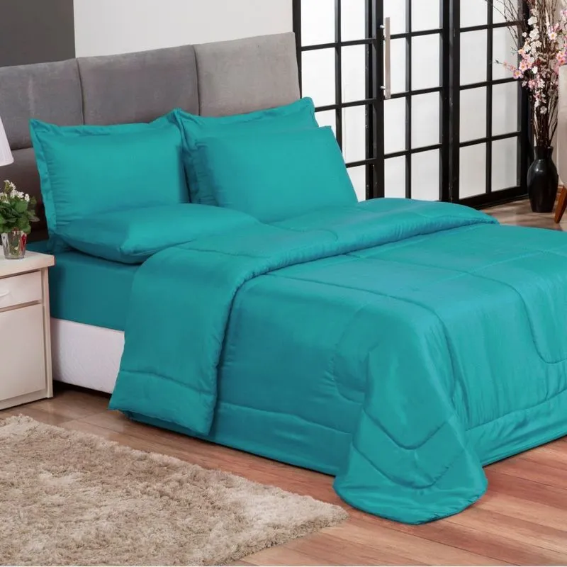Kit Edredom Conforto Queen 6 Peças Tifany Casa Dona