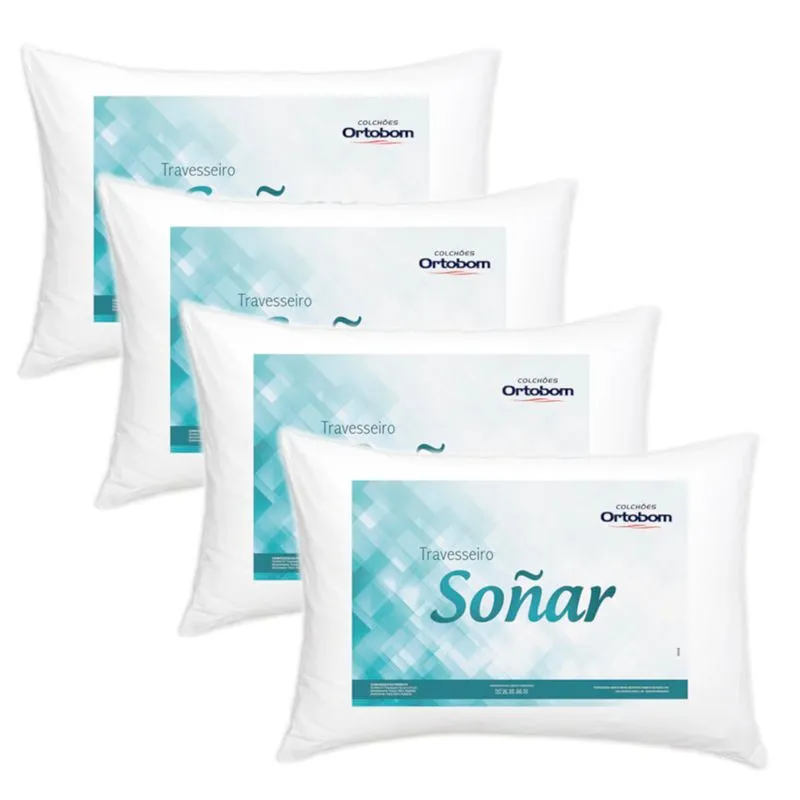 kit 4 Travesseiros Sonar Ortobom