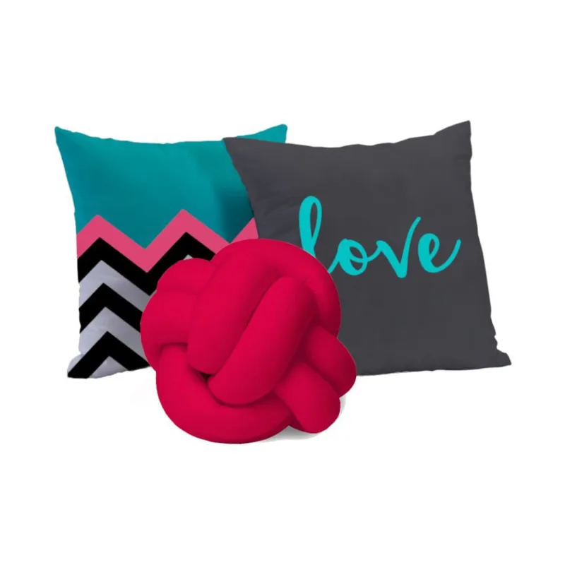 Kit 03 Almofadas para Sala e Quarto Decorativas Modernas Love Casa Dona