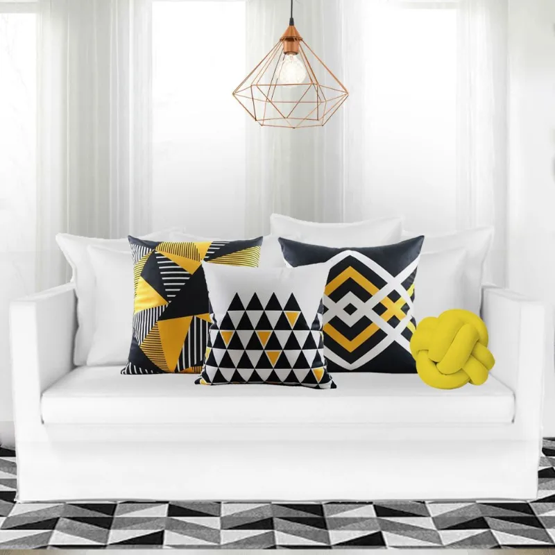 Kit 04 Almofadas para Sala e Quarto Decorativas Luxo Casa Dona