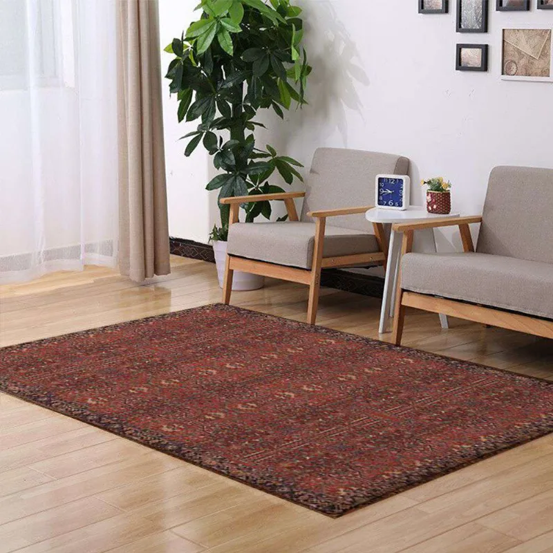 Tapete Persa Sala Quarto ou Escritório Estilo Vermelho Antiderrapante 1,4 x 2,0 m Casa dona